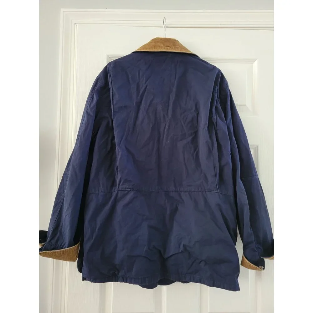 J. Crew Mens Chore Barn Blue brown Corduroy collar size Medium Long sleeve